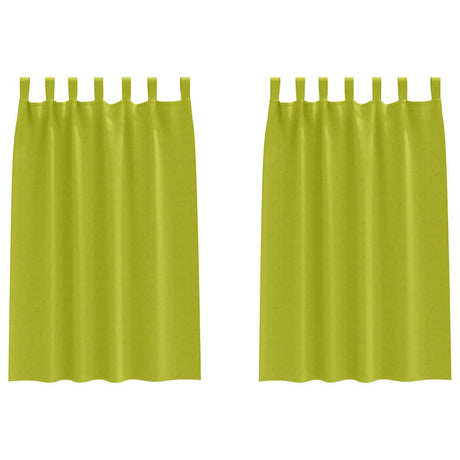 Vidaxl zwart-out gordijnen met ringen 2 pcs groen 175 x 140 cm