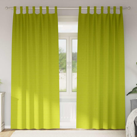 Vidaxl zwart-out gordijnen met ringen 2 pcs groen 225 x 140 cm