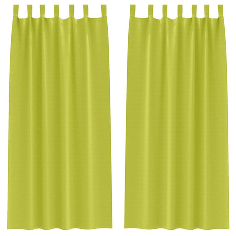 Vidaxl zwart-out gordijnen met ringen 2 pcs groen 245 x 140 cm