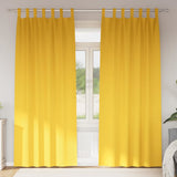 Vidaxl zwart-out gordijnen met ringen 2 pcs mosterdgeel 225 x 140 cm