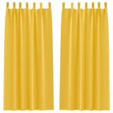 Vidaxl zwart-out gordijnen met ringen 2 pcs mosterdgeel 245 x 140 cm