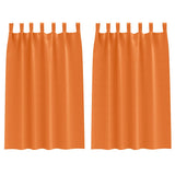 Vidaxl zwart-out gordijnen met ringen 2 pcs feloranje 175 x 140 cm