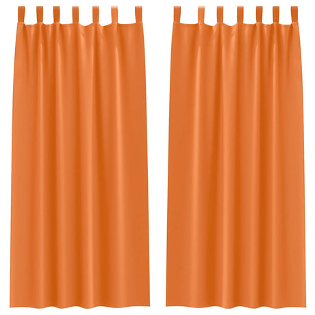 Vidaxl zwart-out gordijnen met ringen 2 pcs feloranje 245 x 140 cm