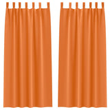 Vidaxl zwart-out gordijnen met ringen 2 pcs feloranje 260 x 140 cm