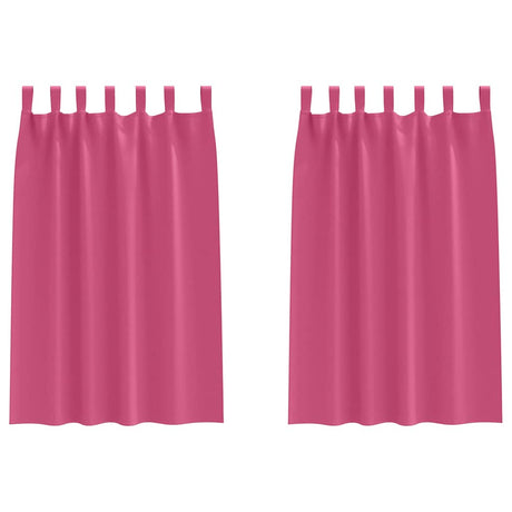 Vidaxl zwart-out gordijnen met ringen 2 pcs felroze 175 x 140 cm