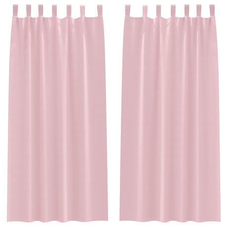 Vidaxl zwart-out gordijnen met ringen 2 pcs babyroze 260 x 140 cm