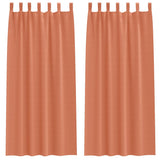 Vidaxl zwart-out gordijnen met ringen 2 pcs terracotta 260 x 140 cm
