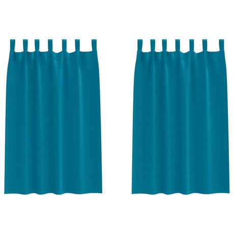Vidaxl zwart-out gordijnen met ringen 2 pcs turquoise 175 x 140 cm