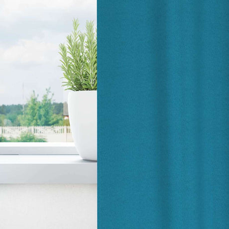 Vidaxl zwart-out gordijnen met ringen 2 pcs turquoise 225 x 140 cm