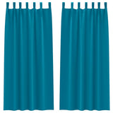 Vidaxl zwart-out gordijnen met ringen 2 pcs turquoise 245 x 140 cm