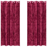 Vidaxl velvet gordijnen 2 pcs wijnrood 260 x 140 cm fluweel
