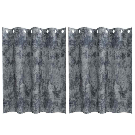 Vidaxl velvet gordijnen 2 pcs zilvergrijs 140 x 140 cm fluweel