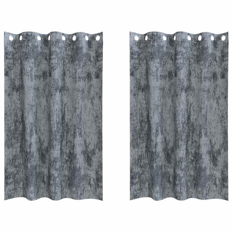 Vidaxl velvet gordijnen 2 pcs zilvergrijs 175 x 140 cm fluweel