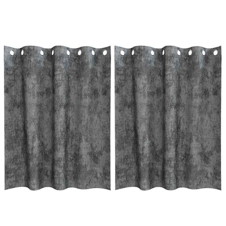 Vidaxl velvet gordijnen met gordijnen 2 pcs grijs 140 x 140 cm fluweel