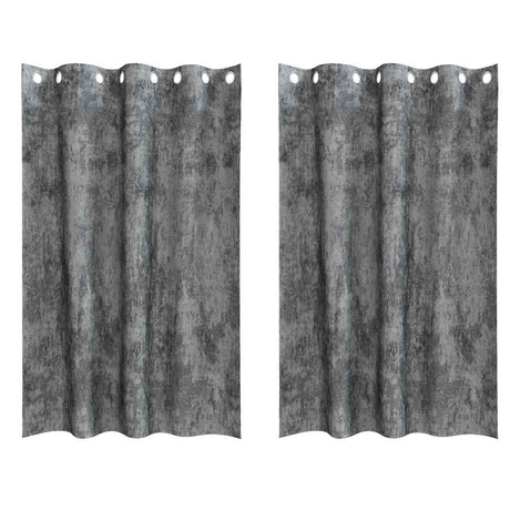Vidaxl velvet gordijnen met gordijnen 2 pcs grijs 175 x 140 cm fluweel
