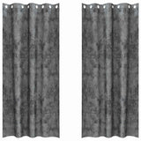 Vidaxl velvet gordijnen met gordijnen 2 pcs grijs 245 x 140 cm fluweel