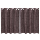 Vidaxl velvet gordijnen met gordijnen 2 pcs bruin 140 x 140 cm fluweel