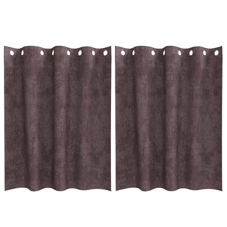 Vidaxl velvet gordijnen met gordijnen 2 pcs bruin 140 x 140 cm fluweel