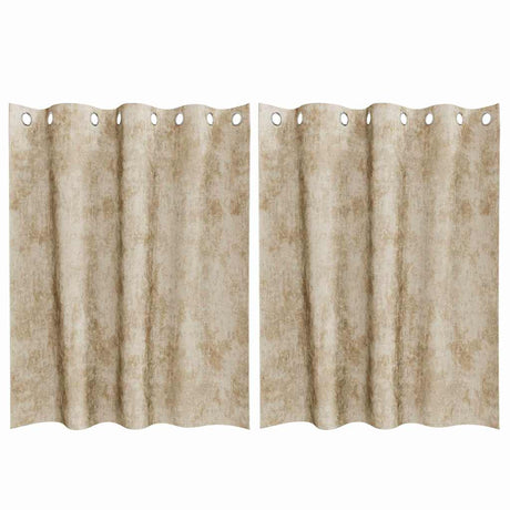 Vidaxl velvet gordijnen met gordijnen 2 pcs crème 140 x 140 cm fluweel