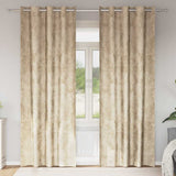 Vidaxl velvet gordijnen met gordijnen 2 pcs crème 260 x 140 cm fluweel