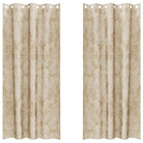 Vidaxl velvet gordijnen met gordijnen 2 pcs crème 260 x 140 cm fluweel