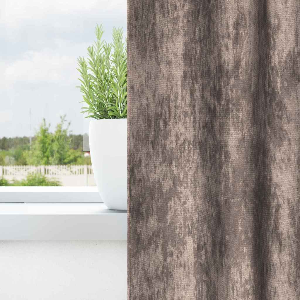 Vidaxl velvet gordijnen 2 pcs cappuccino 140 x 140 cm fluweel