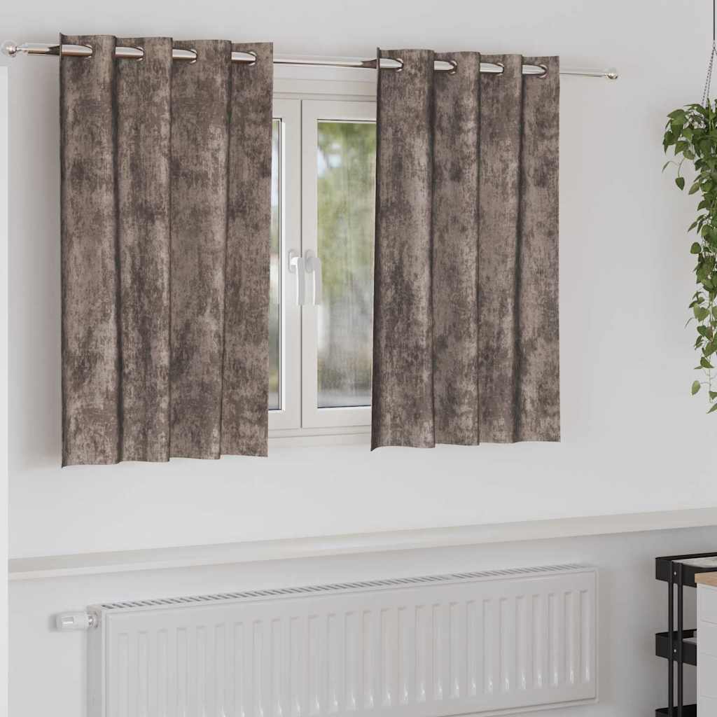 Vidaxl velvet gordijnen 2 pcs cappuccino 140 x 140 cm fluweel