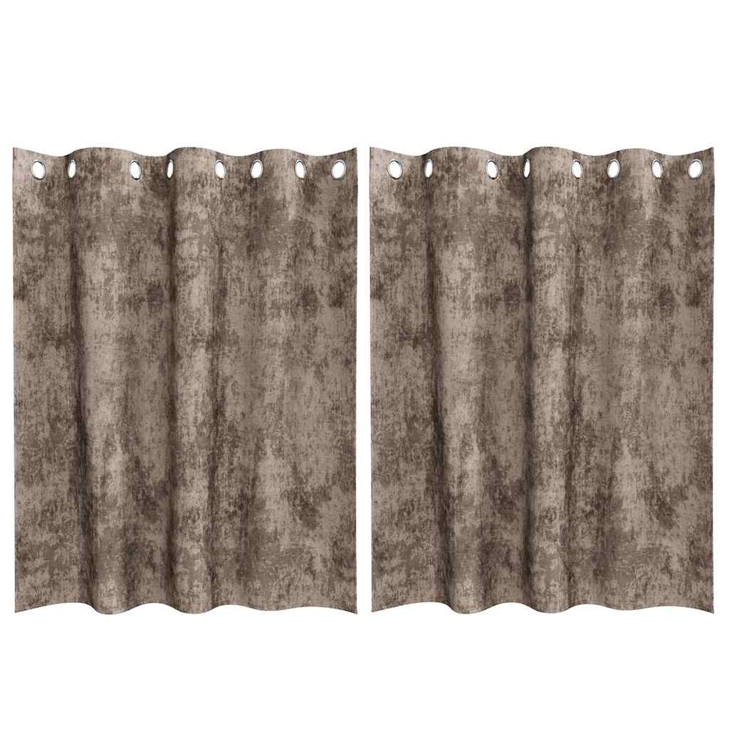 Vidaxl velvet gordijnen 2 pcs cappuccino 140 x 140 cm fluweel