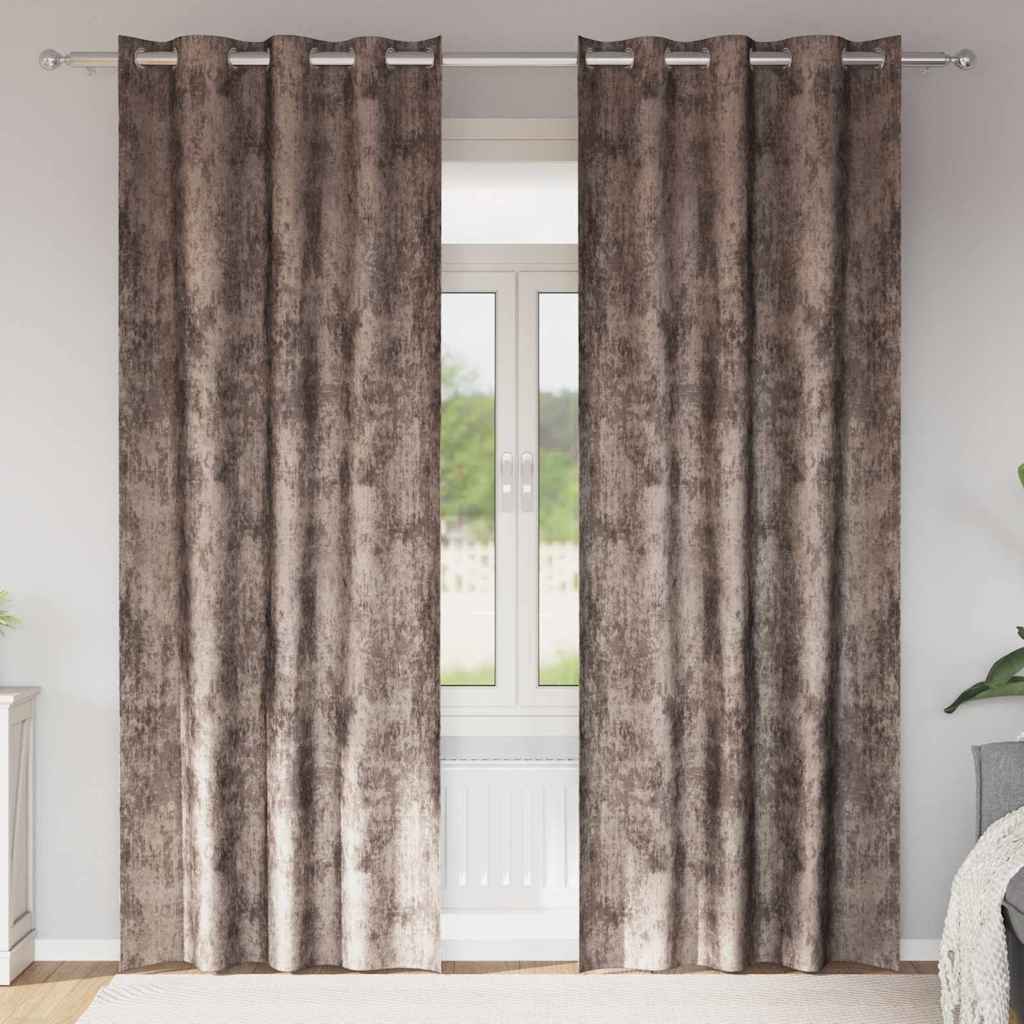 Vidaxl velvet gordijnen 2 pcs cappuccino 225 x 140 cm fluweel