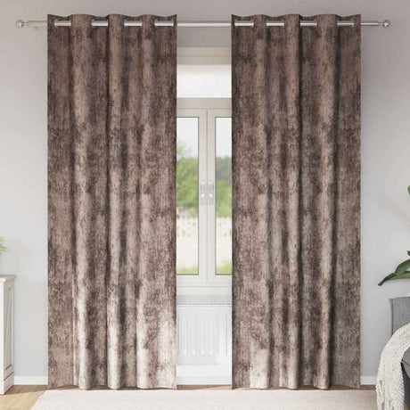 Vidaxl velvet gordijnen 2 pcs cappuccino 225 x 140 cm fluweel