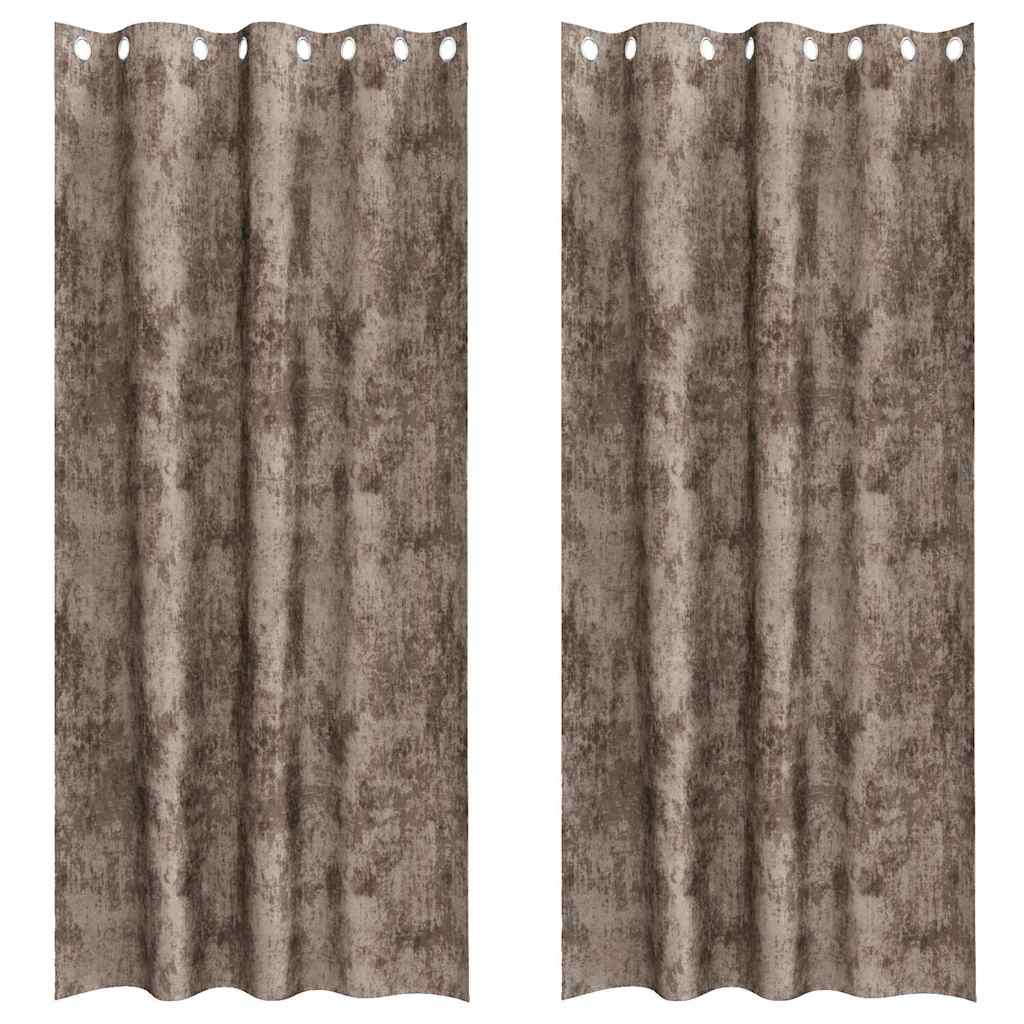 Vidaxl velvet gordijnen 2 pcs cappuccino 225 x 140 cm fluweel