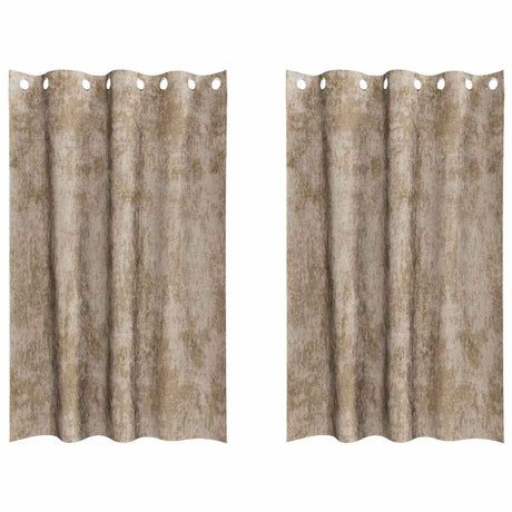 Vidaxl velvet gordijnen 2 pcs champagne 175 x 140 cm fluweel