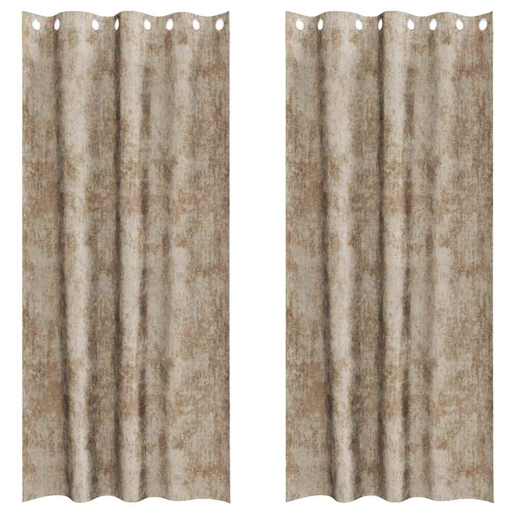 Vidaxl velvet gordijnen 2 pcs champagne 225 x 140 cm fluweel