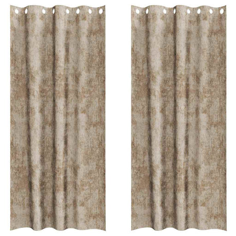 Vidaxl velvet gordijnen 2 pcs champagne 225 x 140 cm fluweel