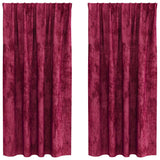 Vidaxl velvet gordijnen 2 pcs wijnrood 175 x 140 cm fluweel