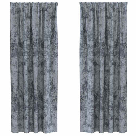 Vidaxl velvet gordijnen 2 pcs zilvergrijs 225 x 140 cm fluweel