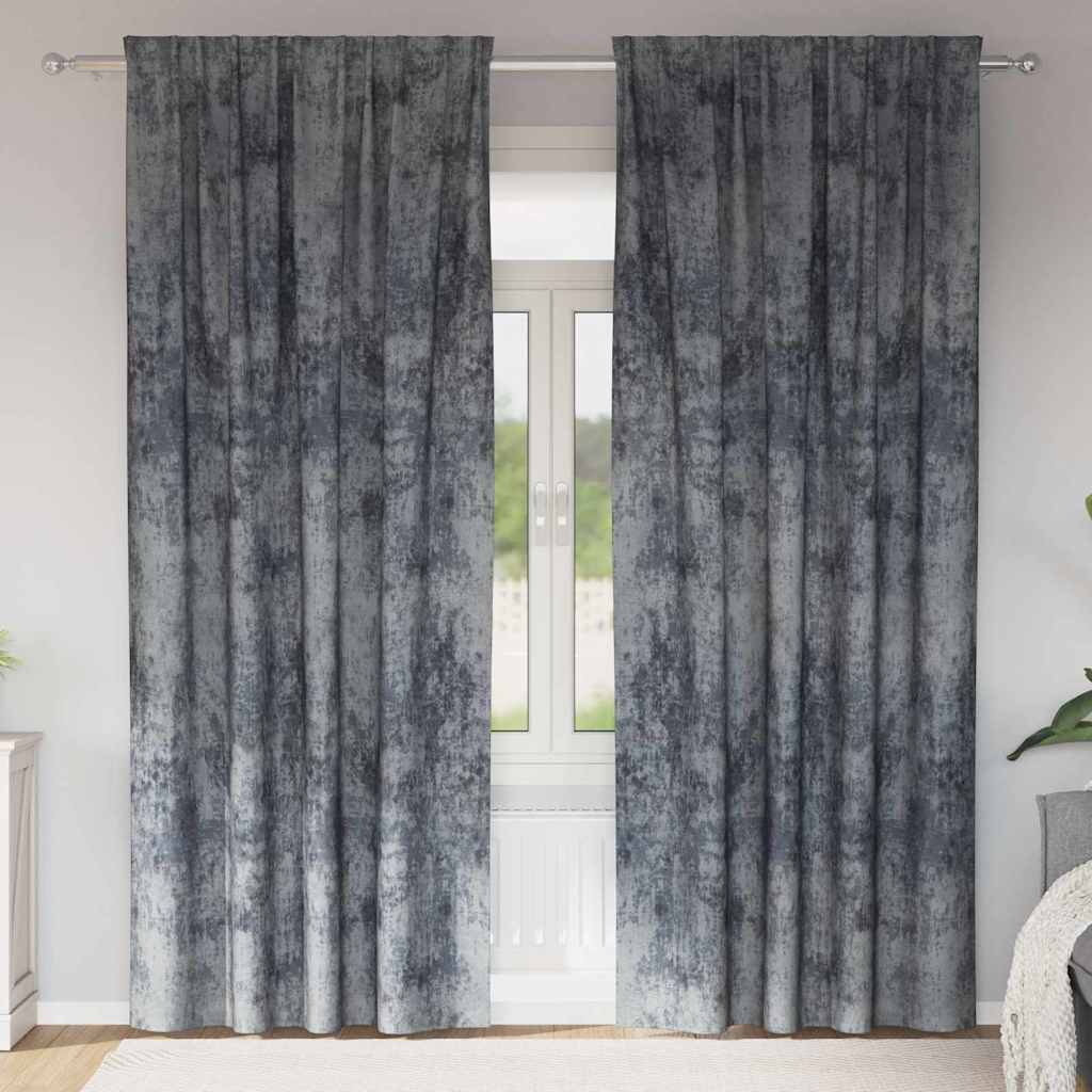 Vidaxl velvet gordijnen 2 pcs zilvergrijs 260 x 140 cm fluweel