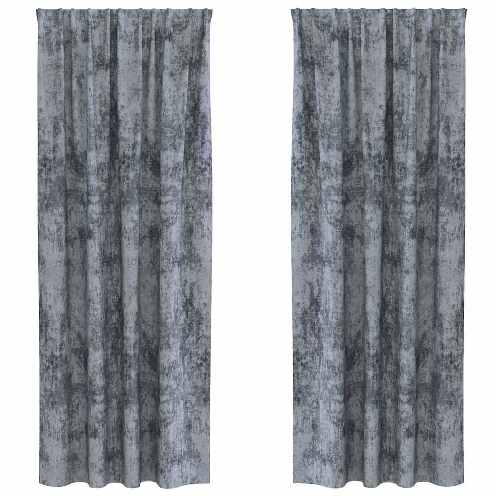 Vidaxl velvet gordijnen 2 pcs zilvergrijs 260 x 140 cm fluweel