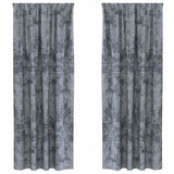 Vidaxl velvet gordijnen 2 pcs zilvergrijs 260 x 140 cm fluweel
