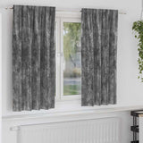 Vidaxl velvet gordijnen met gordijnen 2 pcs grijs 175 x 140 cm fluweel