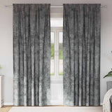 Vidaxl velvet gordijnen met gordijnen 2 pcs grijs 260 x 140 cm fluweel