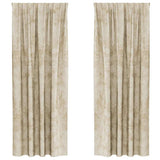 Vidaxl velvet gordijnen met gordijnen 2 pcs crème 225 x 140 cm fluweel