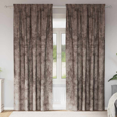 Vidaxl velvet gordijnen 2 pcs cappuccino 245 x 140 cm fluweel