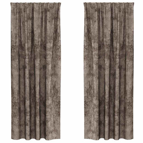 Vidaxl velvet gordijnen 2 pcs cappuccino 245 x 140 cm fluweel