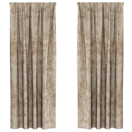 Vidaxl velvet gordijnen 2 pcs champagne 245 x 140 cm fluweel