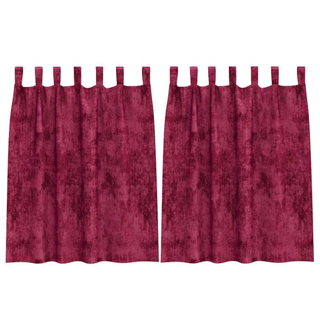 Vidaxl velvet gordijnen 2 pcs wijnrood 140 x 140 cm fluweel