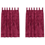 Vidaxl velvet gordijnen 2 pcs wijnrood 175 x 140 cm fluweel