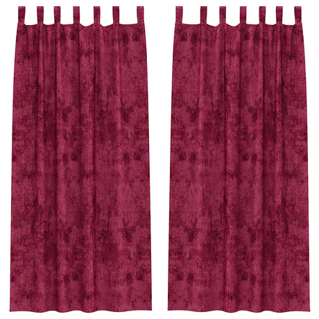 Vidaxl velvet gordijnen 2 pcs wijnrood 260 x 140 cm fluweel