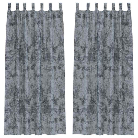 Vidaxl velvet gordijnen 2 pcs zilvergrijs 245 x 140 cm fluweel