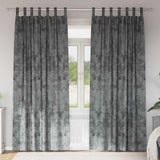 Vidaxl velvet gordijnen met gordijnen 2 pcs grijs 260 x 140 cm fluweel